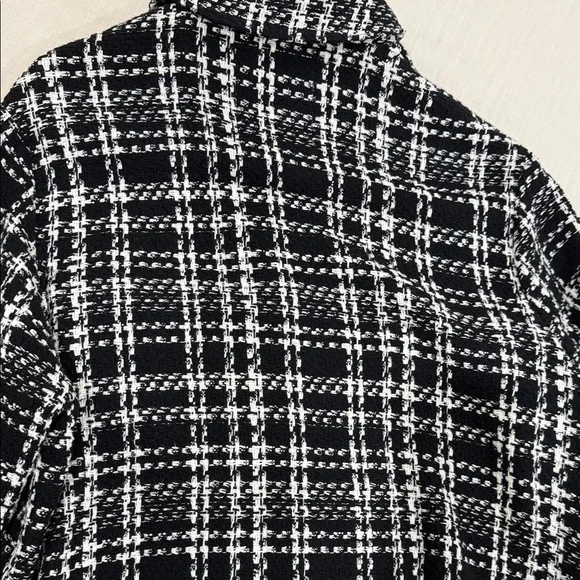 ZARA Black & White Tweed Pearl-Button Jacket - Picture 6 of 6